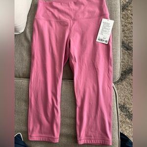 LULULEMON NWT ALIGN HR CROP 21” LEGGINGS ROSE PINK size 14